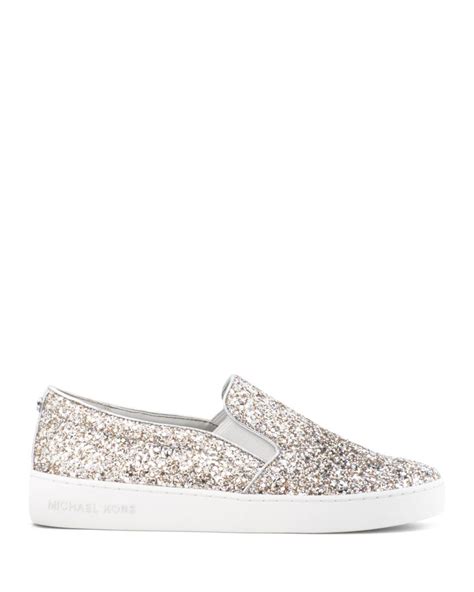 michael kors keaton leather slip on sneaker|Michael Kors glitter slip on.